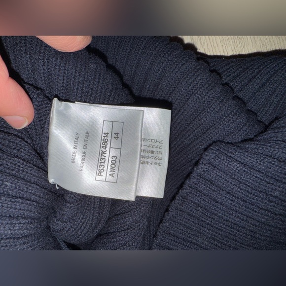 CHANEL Navy Ribbed Knit Dress - Picture 7 of 8